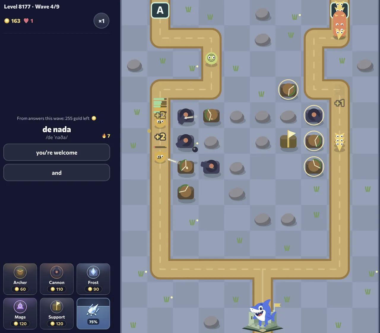 Fluera Tower: Desert defense with a translation question